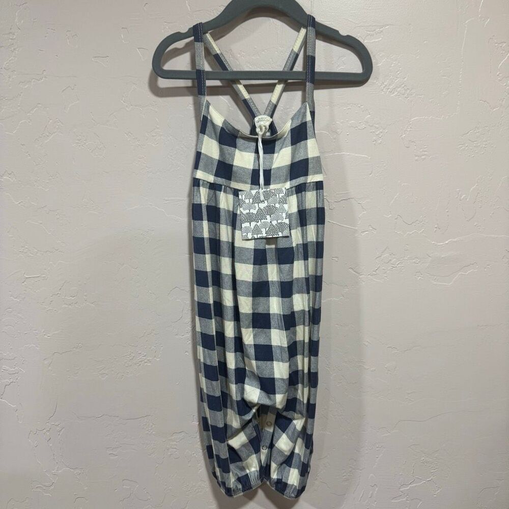 New Kate Quinn Blue Gingham Jumpsuit 18-24m